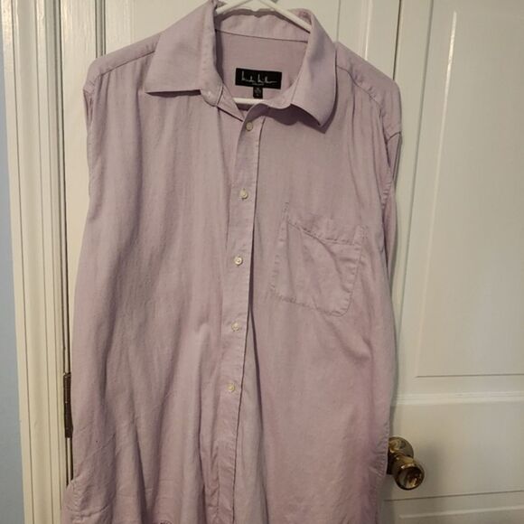 Nicole Miller Men's Pink Button Down Collard Shirt. Like‎ New. LARGE 16 in neck - Picture 4 of 9